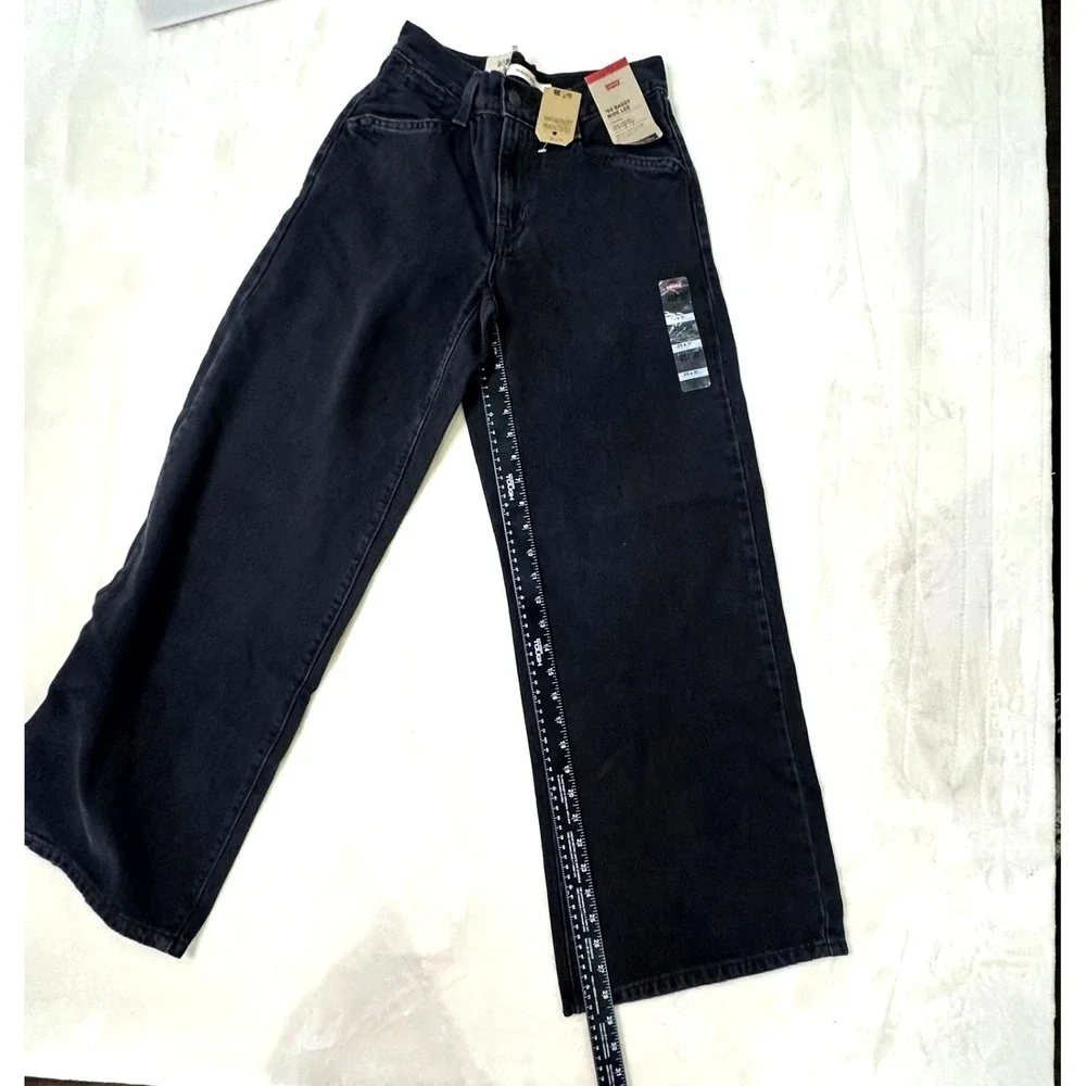 Levi's '94 Baggy Wide Leg Jeans 25 x 31 • NWT • Black Denim • Mid Rise - Picture 7 of 8
